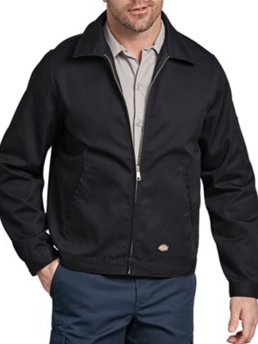 Dickies - Mens Unlined Eisenhower Jacket, size X-large US mens, color black.